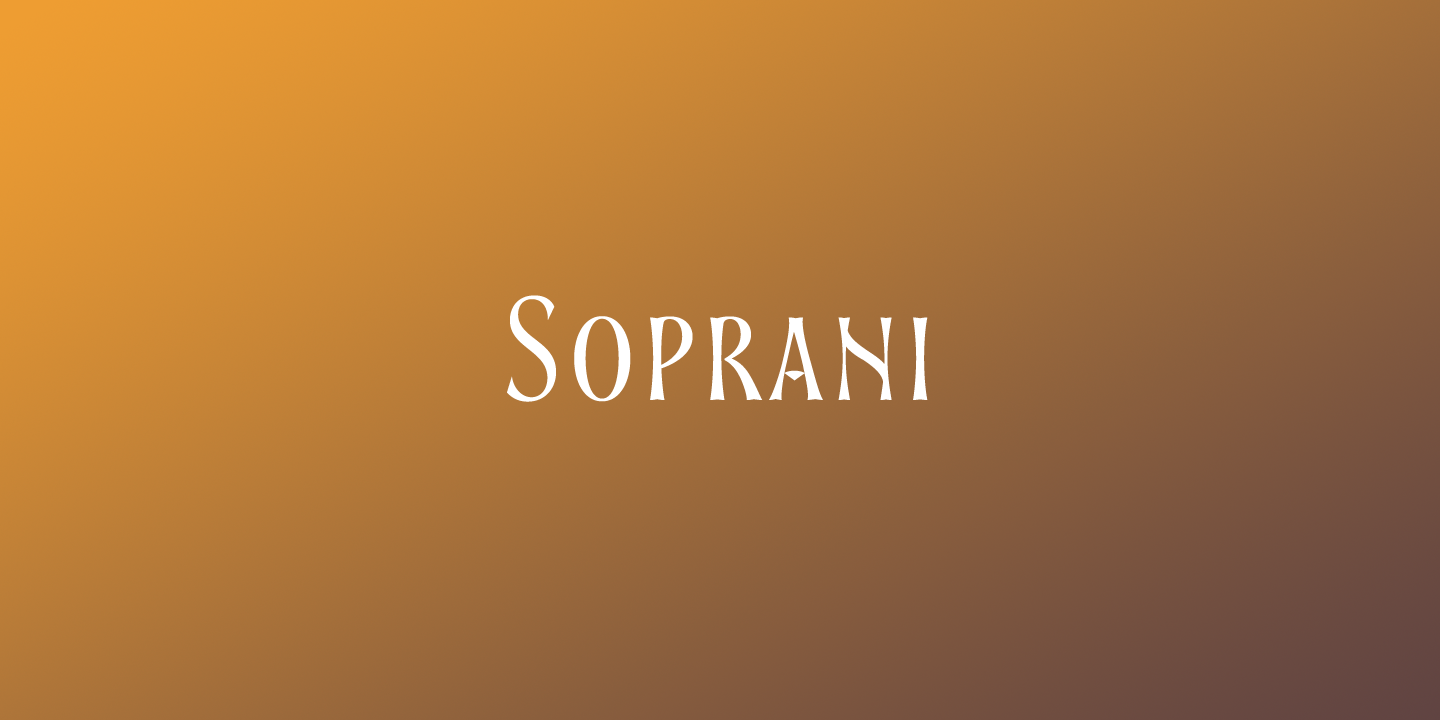 Przykład czcionki Soprani Norm Bold Italic